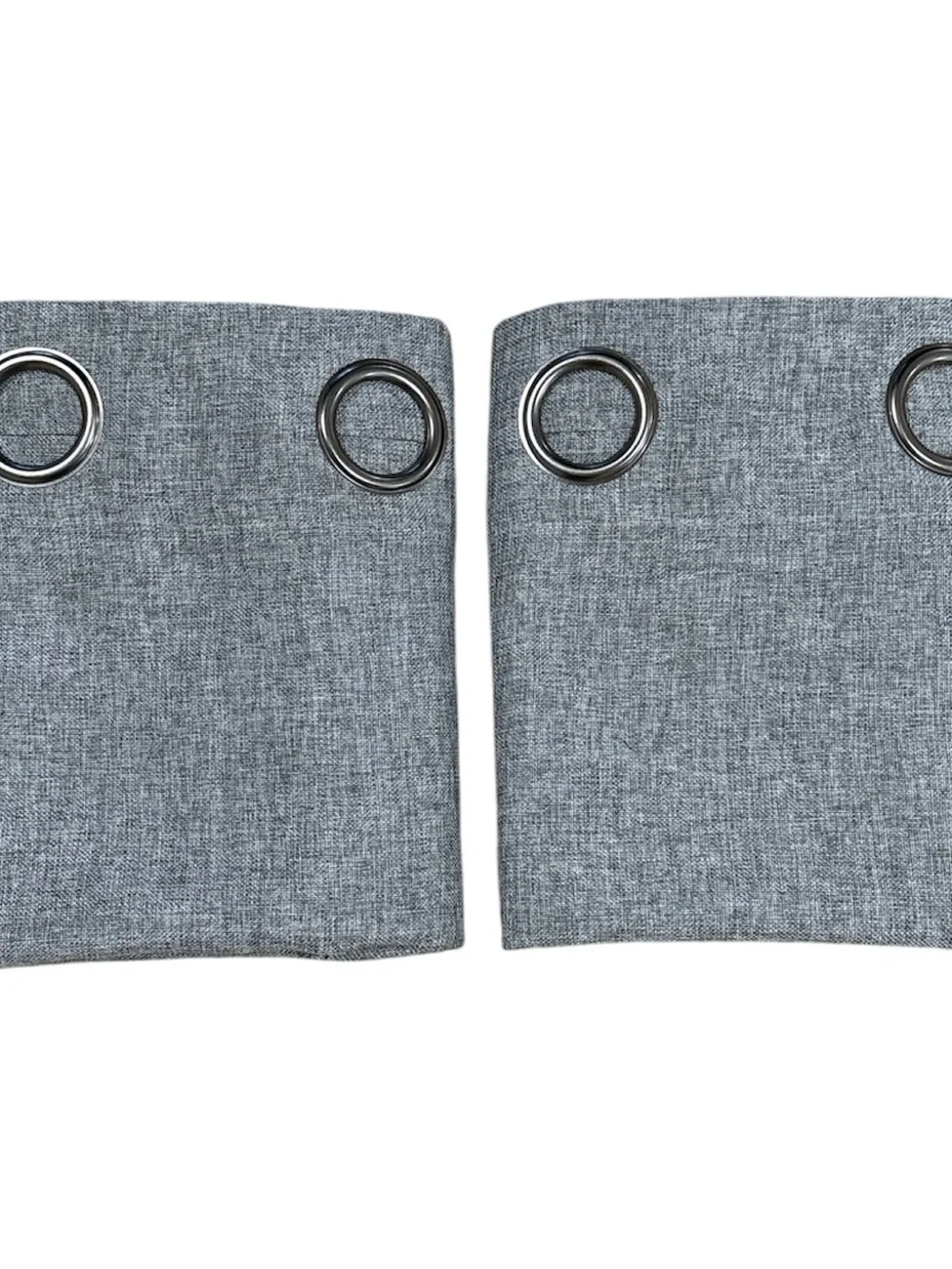 Nautica Home Gray Textured Grommet Curtain Panels Set of 2 84” 37”W